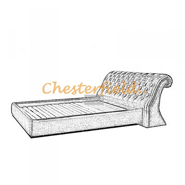 Classic Chesterfield Bett mit Hebesystem 160x200