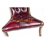 Chesterfield Klassisk stol oxblod i färg (A7) helt i äkta skinn