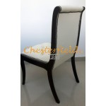 Chesterfield Klassisk stol vit i färg (K1) helt i äkta skinn