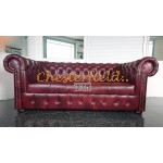 Williams Chesterfield 3+2+1 soffgrupp Oxblod (A7)i färg helt i äkta skinn