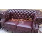 Windsor XL Chesterfield 2 sits soffa oxblod i färg helt i äkta skinn