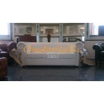 London Chesterfield 3 sits soffa (K1) vit i färg helt i äkta skinn