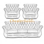 Välj egen färg och beställ Monk-A Chesterfield 3+1+1 soffgrupp