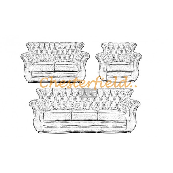 Välj egen färg och beställ Monk-A Chesterfield 3+2+1 soffgrupp