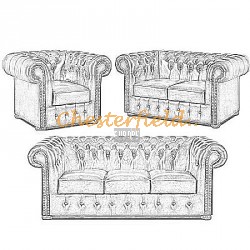Klassisk Chesterfield soffgrupp