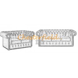 Välj egen färg och beställ Klassisk Chesterfield 3+2 soffgrupp