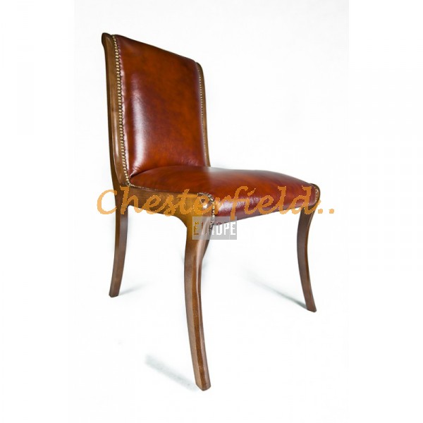 Chesterfield Elegant stol whisky i färg C12 helt i äkta skinn