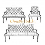 Välj egen färg och beställ King Chesterfield 3+2+1 soffgrupp