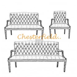 Välj egen färg och beställ King Chesterfield 3+2+1 soffgrupp