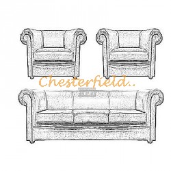 Välj egen färg och beställ London Chesterfield 3+1+1 Soffgrupp