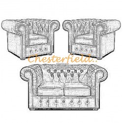 Välj egen färg och beställ Mark Chesterfield 2+1+1 soffgrupp Välj egen färg och beställ Mark Chesterfield 2+1+1 soffgrupp