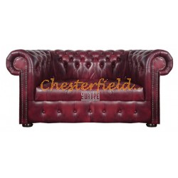 Williams Chesterfield 2 sits soffa (A7) oxblod i färg helt i äkta skinn