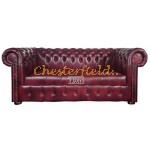 Williams XL Chesterfield 3 sits soffa oxblod i färg helt i äkta skinn