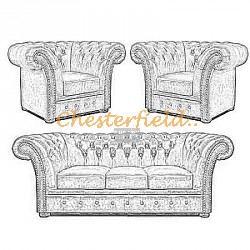 Välj egen färg och beställ Windchester Chesterfield 3+1+1 soffgrupp