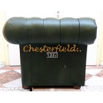 Klassisk Chesterfield 2+1 soffgrupp antikgrön (A8)i färg helt i äkta skinn