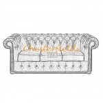 Välj egen färg och beställ Klassisk Chesterfield 3 sits soffa