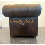 Klassisk Chesterfield 2 sits soffa (A5M) mellanbrun i färg helt i äkta skinn