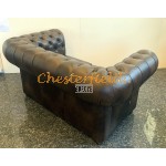 XL Klassisk Chesterfield 2 sits soffa (A5) mellanbrun i färg helt i äkta skinn