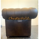 XL Klassisk Chesterfield 3 sits soffa (A5M) mellanbrun i färg helt i äkta skinn