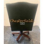 Chesterfield King grön svängbar stol, office chair