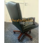Chesterfield King grön svängbar stol, office chair