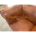 London Chesterfield 2 sits soffa (C12) whisky i färg helt i äkta skinn