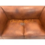 London Chesterfield 2 sits soffa (C12) whisky i färg helt i äkta skinn