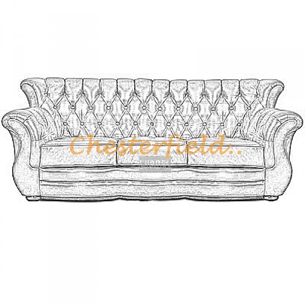 Välj egen färg och beställ MonkA Chesterfield 3 sits soffa