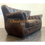 Monk Chesterfield 2 sits soffa (A5M) mellanbrun i färg helt i äkta skinn