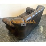 Monk Chesterfield 2 sits soffa (A5M) mellanbrun i färg helt i äkta skinn