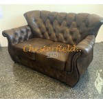 Monk Chesterfield 2 sits soffa (A5M) mellanbrun i färg helt i äkta skinn