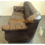 Monk Chesterfield 3 sits soffa mellanbrun (A5M) i färg helt i äkta skinn