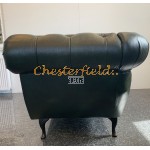 Divan Chesterfield (höger) A8 antikgrön i färg helt i äkta skinn