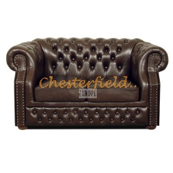 Windsor Chesterfield 2 sits soffa (A5) brun i färg helt i äkta skinn