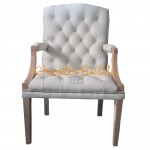 King Chesterfield öronlappsfåtölj vanilj (K2) i färg helt i äkta skinn