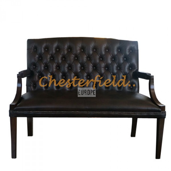 King Chesterfield 2 sits soffa (A5) brun i färg helt i äkta skinn