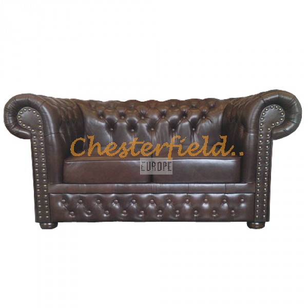 Lord XL Chesterfield 2 sits soffa (A5) brun i färg helt i äkta skinn