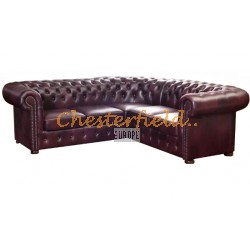 Klassisk Chesterfield hörnsoffa med 2+2 sits