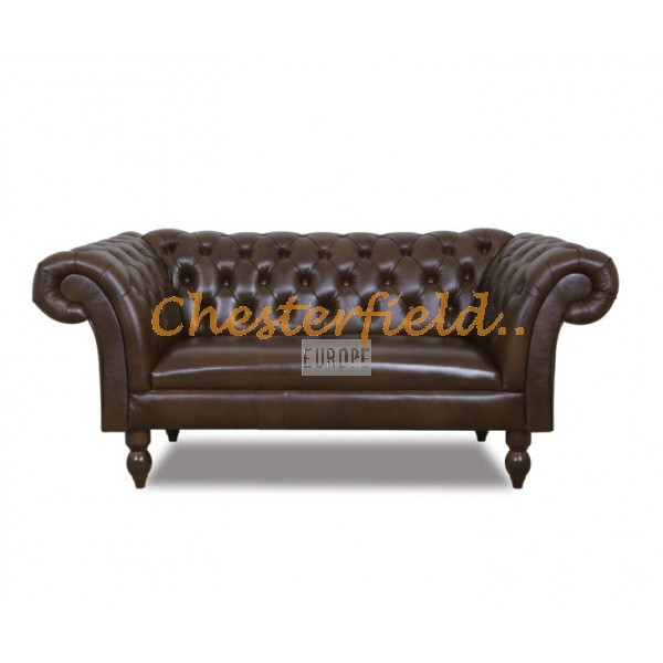 Diva Chesterfield 2 sits soffa (A5) brun i färg helt i äkta skinn
