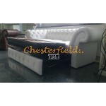 Windchester Chesterfield 3 sits bäddsoffa (K1) vit i färg helt i äkta skinn