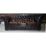 Windchester Chesterfield 3 sits soffa (A5) brun i färg helt i äkta skinn