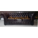 Windchester XL Chesterfield 3 sits soffa (A5) brun i färg helt i äkta skinn