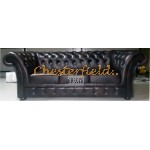 Windchester Chesterfield 3 sits soffa (A5) brun i färg helt i äkta skinn