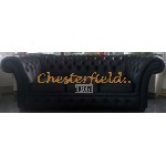 Windchester XL Chesterfield 2 sits soffa (k70) svart i färg helt i äkta skinn