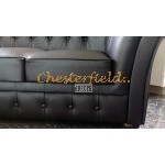 Windchester Chesterfield 3+1+1 soffgrupp svart (K70) i färg helt i äkta skinn