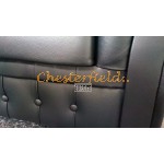 Windchester XL Chesterfield 2 sits soffa (k70) svart i färg helt i äkta skinn