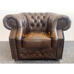 XL Windsor mellanbrun (A5M) Chesterfield fåtölj helt i äkta skinn