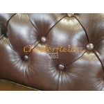 Windsor XL Chesterfield 2 sits soffa brun i färg helt i äkta skinn