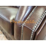 Windsor Chesterfield 2 sits soffa (A5) brun i färg helt i äkta skinn