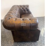 Windsor Chesterfield 2 sits soffa (A5M) mellanbrun i färg helt i äkta skinn
